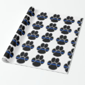 German Shepherd Thin Blue Line Cadeaupapier (Uitgerold)