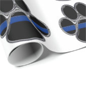 German Shepherd Thin Blue Line Cadeaupapier (Rol Hoek)