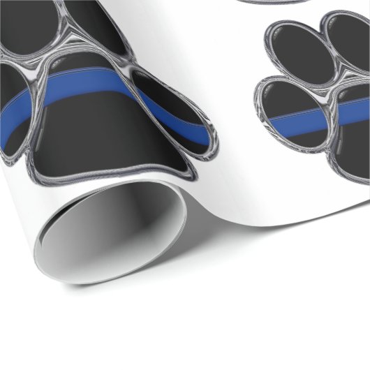 German Shepherd Thin Blue Line Cadeaupapier (Rol Hoek)