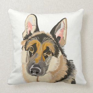 German Shepherd Throw Pilllow Kussen