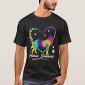 German Shepherd Tie Dye Rainbow Dog T-shirt (Voorkant)