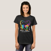 German Shepherd Tie Dye Rainbow Dog T-shirt (Voorkant volledig)