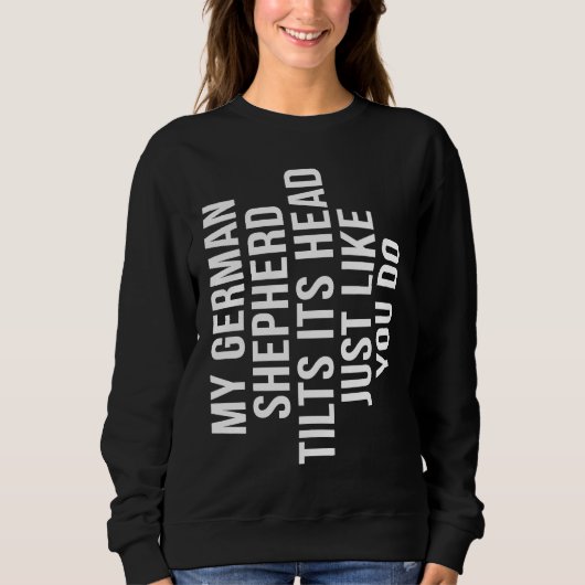 German Shepherd  Tilt Head Dog Cute   Alsatian Trui (Voorkant)