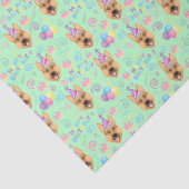 German Shepherd Tissue Paper in Green Tissuepapier (Detail)