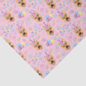 German Shepherd Tissue Paper in Pink Tissuepapier (Detail)