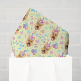 German Shepherd Tissue Paper in Yellow Tissuepapier