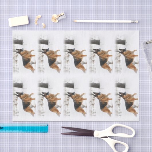 German Shepherd Tissue Paper Tissuepapier (Craft)