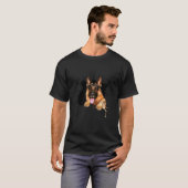 German Shepherd Torn Cloth T-shirt (Voorkant volledig)