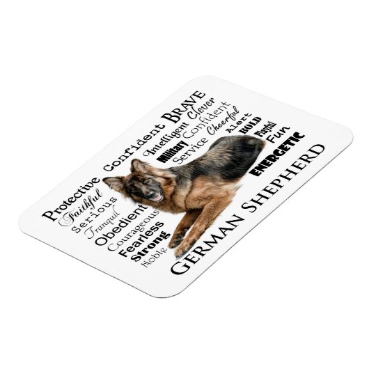 German Shepherd Traits Magnet Magneet (Linkerzijde)