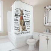 German Shepherd Traits Shower Curtain Douchegordijn (In situ)