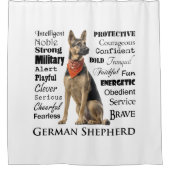 German Shepherd Traits Shower Curtain Douchegordijn (Voorkant)