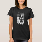 German Shepherd Tshirt, Patriotic Dog Lover Tee, U T-shirt (Voorkant)
