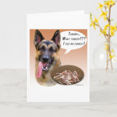 German Shepherd Turkey Kaart (Gele Bloem)