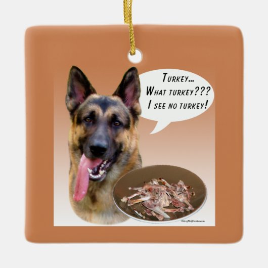 German Shepherd Turkey Keramisch Ornament (Voorkant)