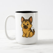 German Shepherd Tweekleurige Koffiemok (Links)
