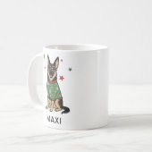 German Shepherd Ugly Christmas Sweater Dog Lover Koffiemok (Voorkant links)