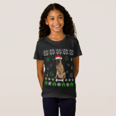 German Shepherd Ugly Kerstmis-German Shepherd Dog T-shirt (Voorkant volledig)