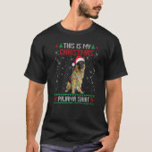 German Shepherd Ugly KerstTree Lights familie T-shirt (Voorkant)