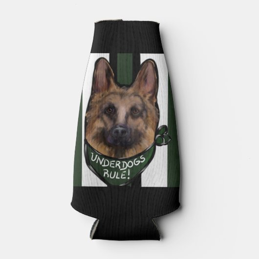 German Shepherd Underdog Flesjeskoeler (Voorkant)