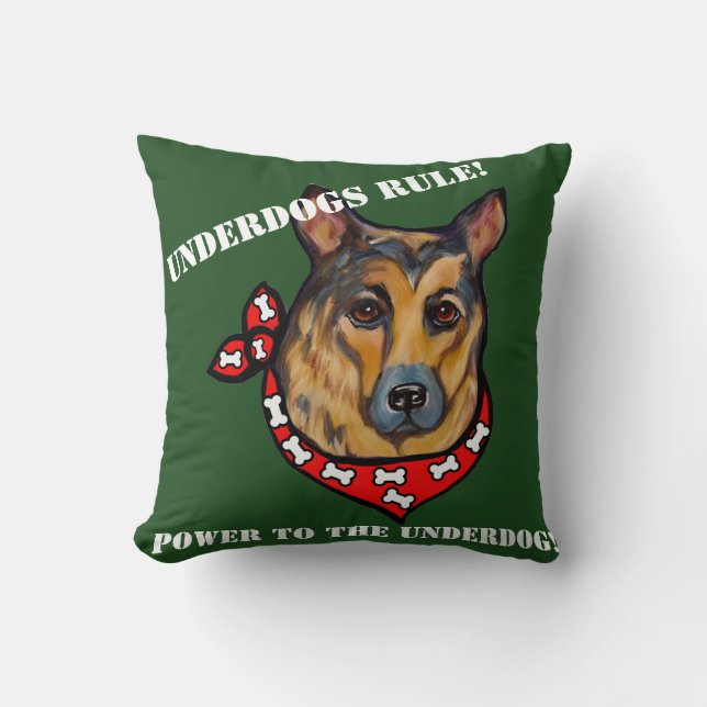 GERMAN SHEPHERD UNDERDOG KUSSEN (Voorkant)