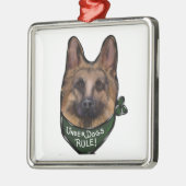 German Shepherd Underdog Metalen Ornament (Links)