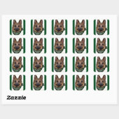 German Shepherd Underdog Vierkante Sticker (Vel)