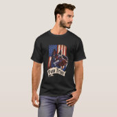 German Shepherd Us Flag Dog Breed - Pawtriot T-shirt (Voorkant volledig)