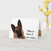 German Shepherd Vaderdag Kaart (Gele Bloem)