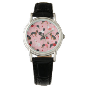 German Shepherd Valentijn Pattern Horloge