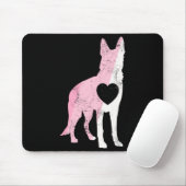 German Shepherd Valentines Day Cud Love Dog _1  Muismat (Met muis)