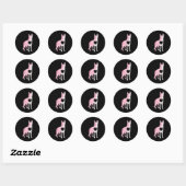 German Shepherd Valentines Day Cud Love Dog _1  Ronde Sticker (Vel)