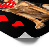 German Shepherd Valentines Day Dog Lover Heart  Poster (Hoek)