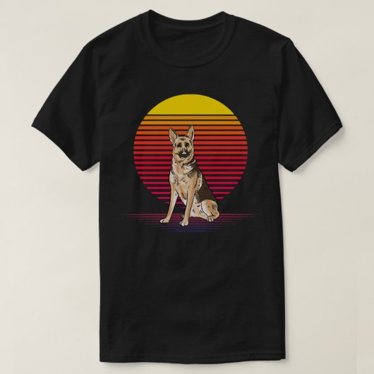 German Shepherd Vapor T-shirt (Design voorkant)
