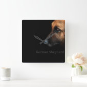 German Shepherd Vierkante Klok (Huis)