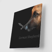 German Shepherd Vierkante Klok (Hoek)
