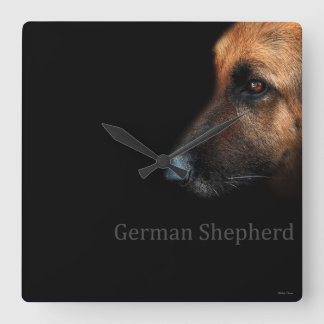 German Shepherd Vierkante Klok
