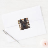German Shepherd Vierkante Sticker (Envelop)