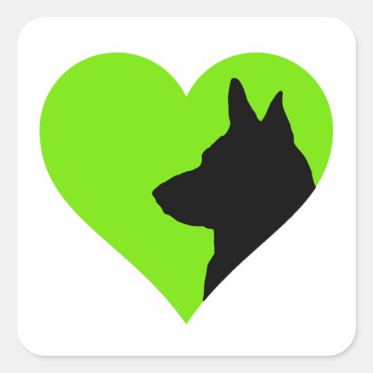 German Shepherd Vierkante Sticker (Voorkant)