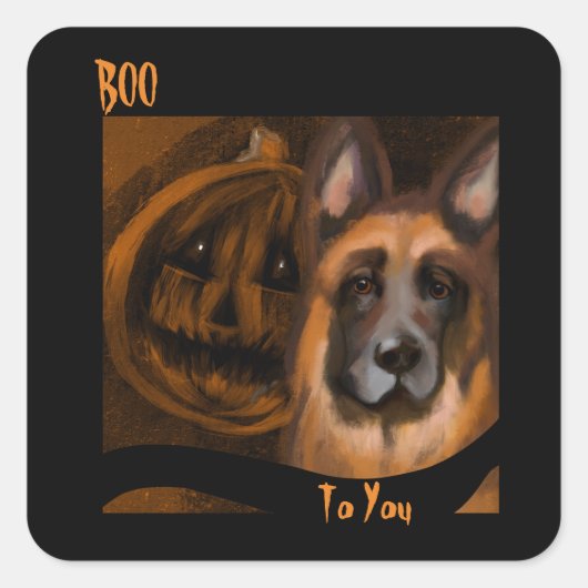 German Shepherd Vierkante Sticker (Voorkant)