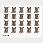 German Shepherd Vierkante Sticker (Vel)