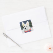 German Shepherd Vierkante Sticker (Envelop)