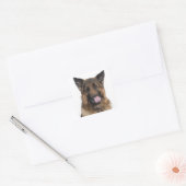 German Shepherd Vierkante Sticker (Envelop)