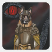 German Shepherd Vierkante Sticker (Voorkant)