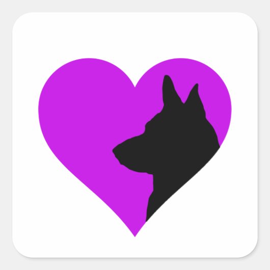 German Shepherd Vierkante Sticker (Voorkant)