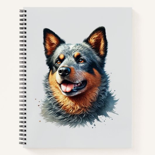 German Shepherd Watercolor Portrait  Notitieboek (Voorkant)