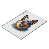 German Shepherd Watercolor Portrait  Notitieboek (Linkerzijde)