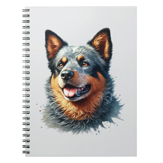 German Shepherd Watercolor Portrait  Notitieboek (Voorkant)