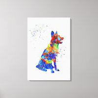 German Shepherd, waterverf German Shepherd
