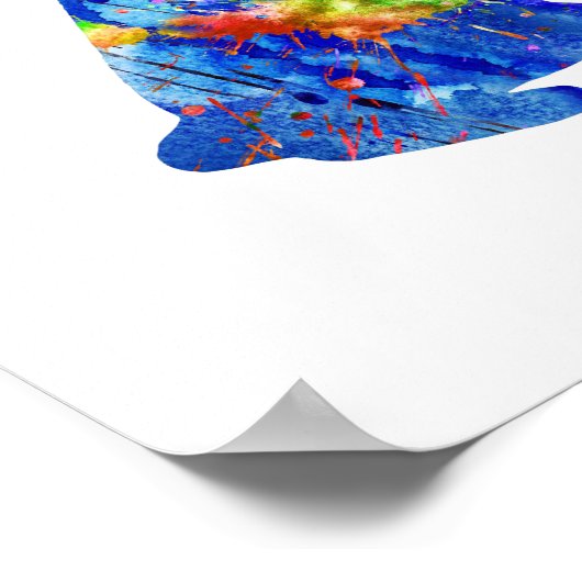 German Shepherd, waterverf German Shepherd Poster (Hoek)