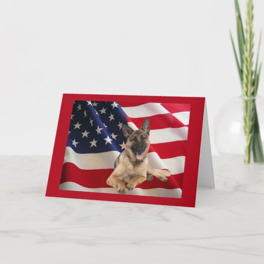 German Shepherd Wenskaart Feestdagen Kaart (Voorkant)